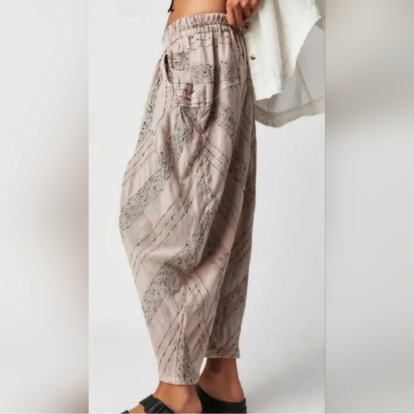 Free People Once Upon Yarn Dye Harem Pants NWOT - Picture 2 of 15